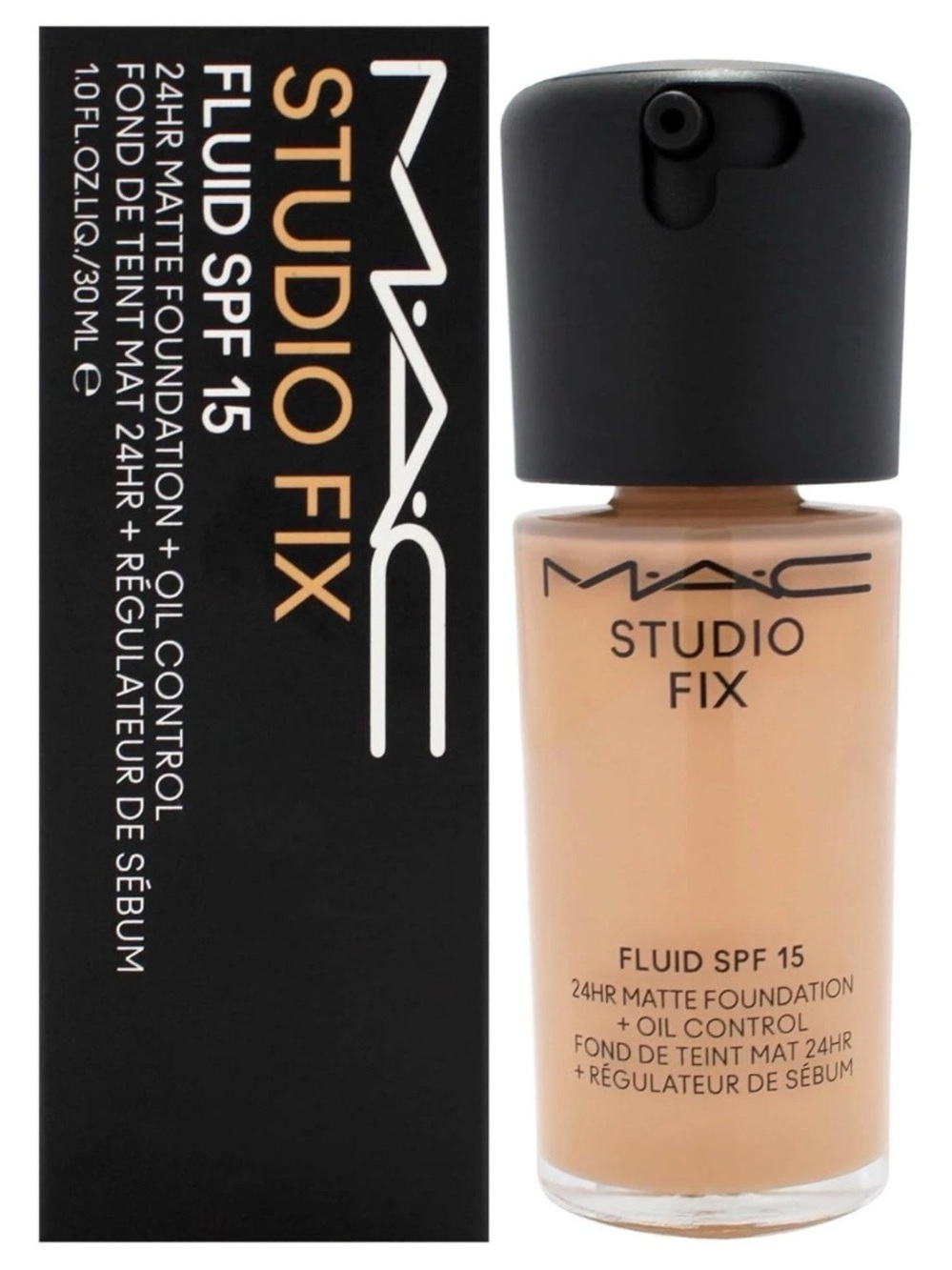 MAC Studio Fix Fluid SPF 15 24HR Matte Foundation + Oil Control NC37 NIB